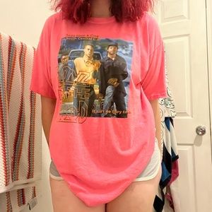 Oversized Neon Pink Boyz in the Hood T-shirt